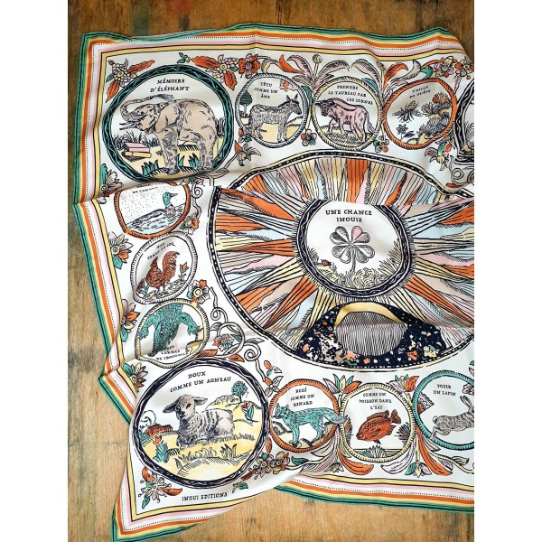 Inoui Editions šilko skara CHANCE INOUI MULTICO